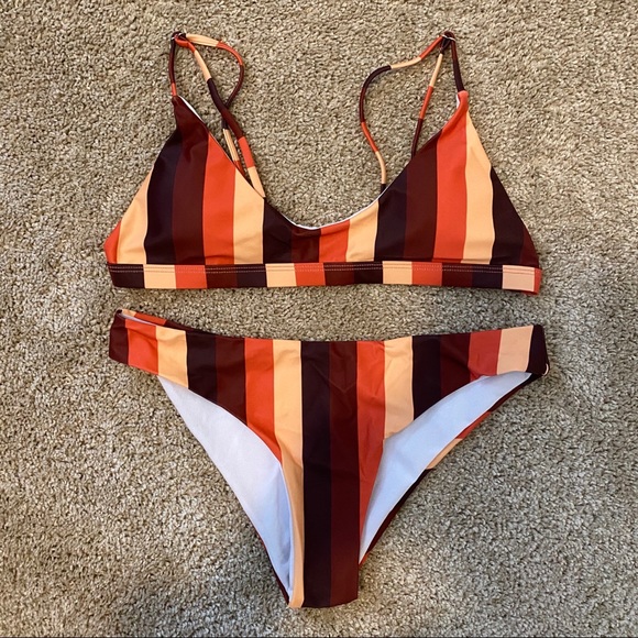 Multi-Colored Striped Bikini - Picture 4 of 6